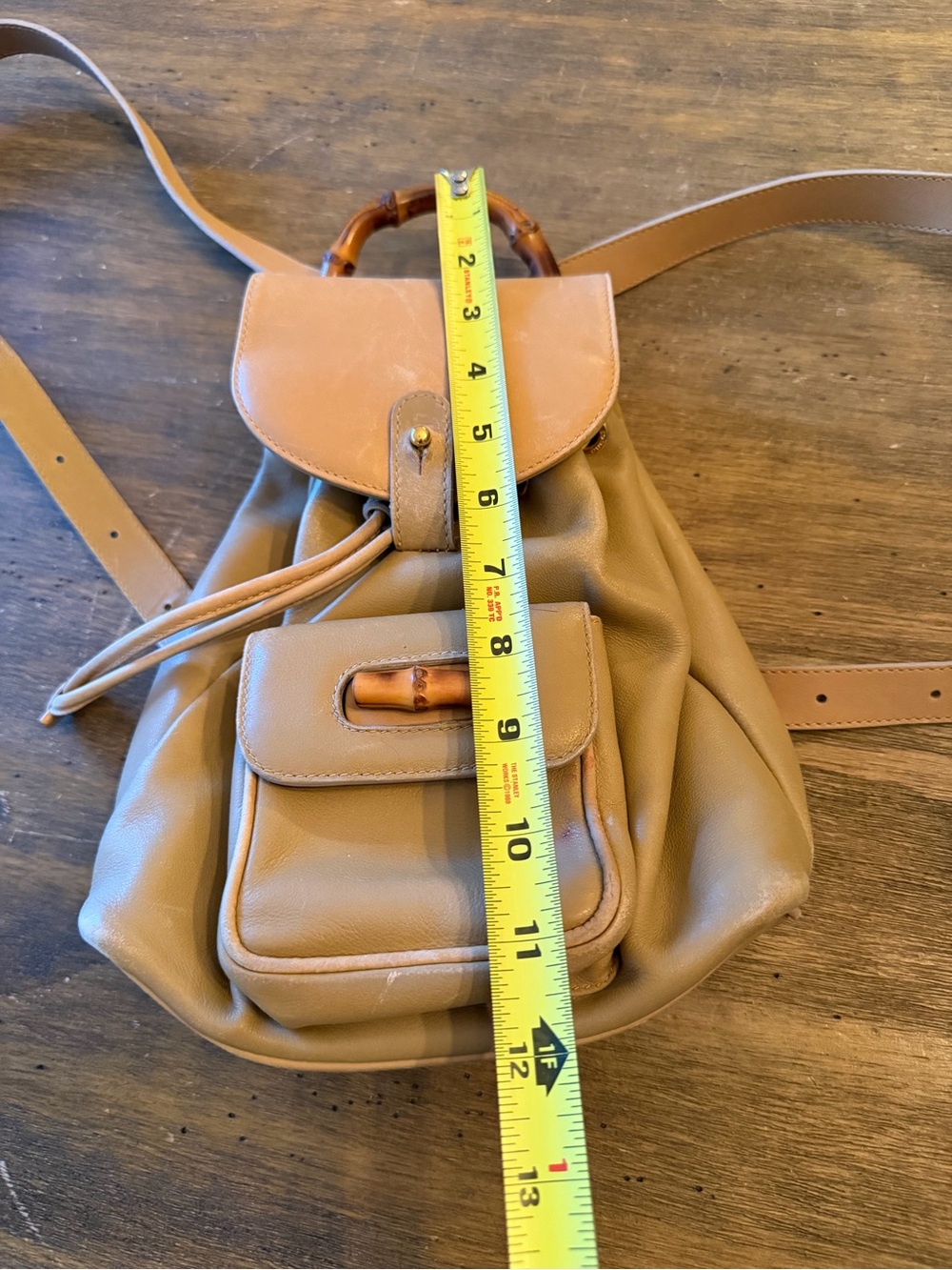 Vintage Gucci Bamboo Mini Drawstring Backpack - Picture 12 of 16